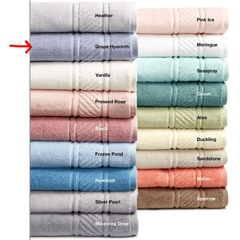 Martha Stewart Jacquard 2-piece Bath Towel Set - Light Purple