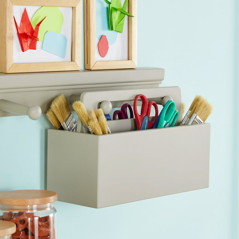 Martha Stewart Crafting Kids' Wall Caddy - Bedford Gray: Portable Wooden  Arts and Crafts Storage, Pen and Pencil Supply Organizer