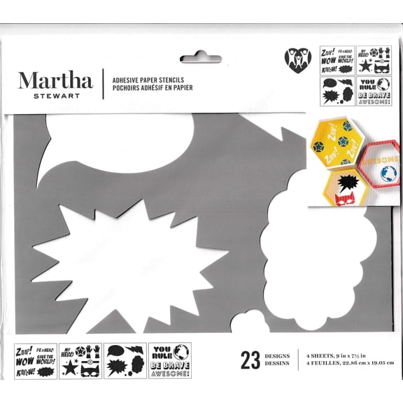 Martha Stewart Adhesive Stencils: Comic