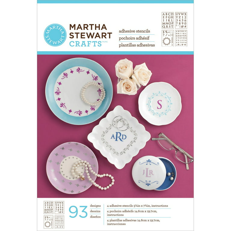 Martha Stewart Crafts Glass Adhesive Stencils-Classic Serif 