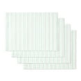 thumbnail image 1 of Martha Stewart Daisy Stripe Fabric Placemat Set 4-Pack, Green, 13"x17.5", 1 of 8
