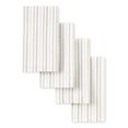 thumbnail image 1 of Martha Stewart Daisy Stripe Napkin Set 4-Pack, Beige/Brown, 19"x19", 1 of 9