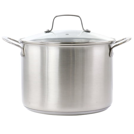 Martha Stewart Everday Midvale 8 Quart Stainless Steel Stock Pot with Lid