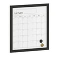 thumbnail image 1 of Martha Stewart Everette 18" x 18" Magnetic Monthly Calendar Dry Erase Board with Black Woodgrain Frame, Included Dry Erase Marker and 2 Magnets, 1 of 12
