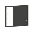 thumbnail image 1 of Martha Stewart Everette 24"x18" Magnetic Weekly Calendar Dry Erase Board and Chalk Board with Liquid Chalk Marker and Magnets, Black Woodgrain Frame, 1 of 12
