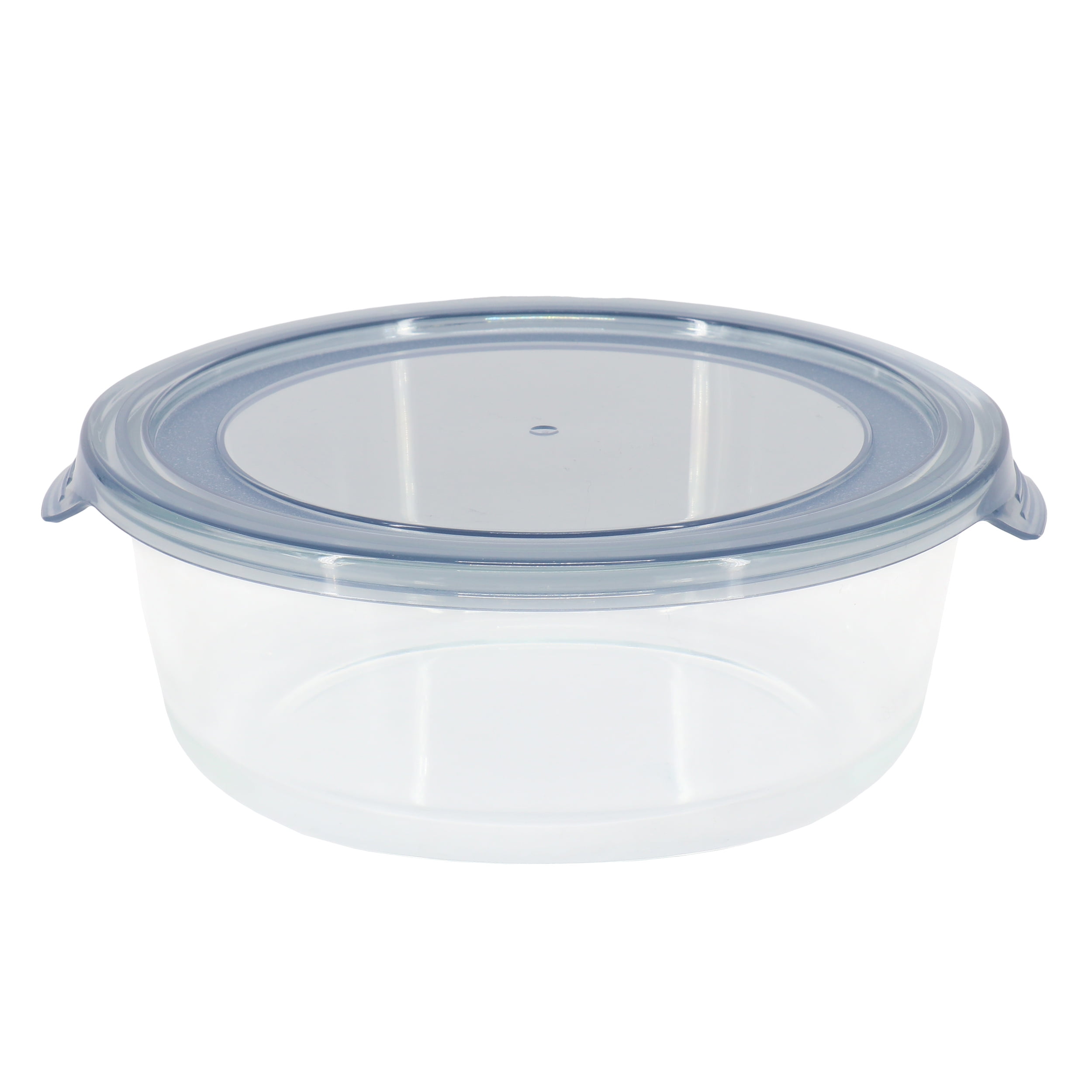 Martha Stewart Everyday 32 Ounce Round Glass Storage Container in Grey