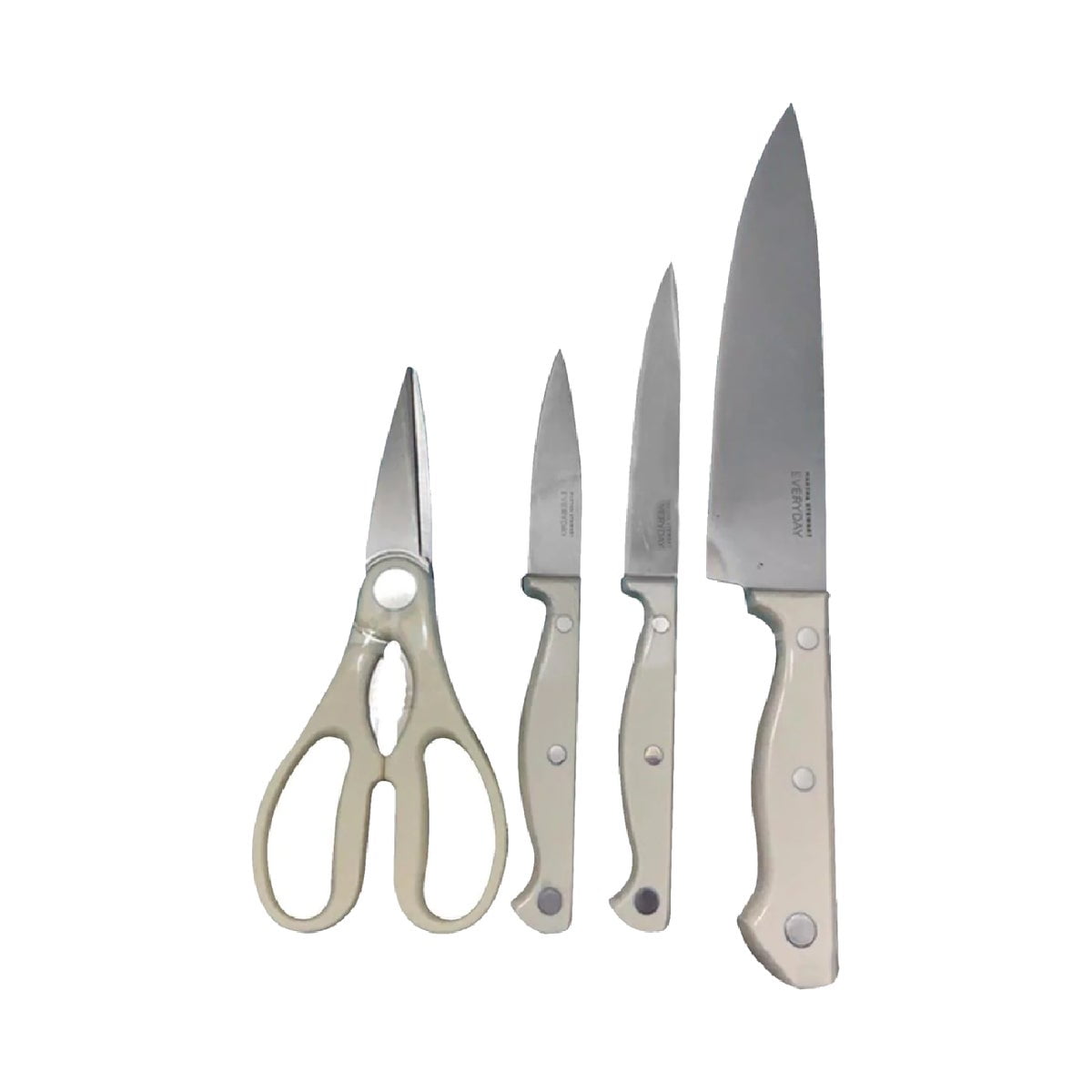 Martha Stewart Everyday 4 Piece Stainless Steel Cutlery Set in Linen