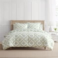 thumbnail image 1 of Martha Stewart Everyday Boho Floral Dot 7-Piece  Microfiber Queen Comforter Set, 1 of 6