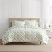 Martha Stewart Everyday Boho Floral Dot 7-Piece  Microfiber Queen Comforter Set