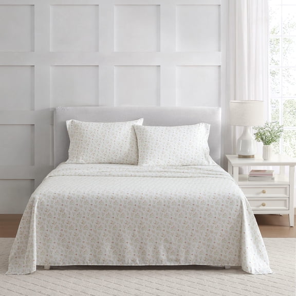 Martha Stewart Everyday Ditsy Floral 4-Piece Microfiber King Sheet Set