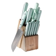 Martha Stewart Everyday East Walk 14-Piece Blue Stainless Steel Cutlery Set