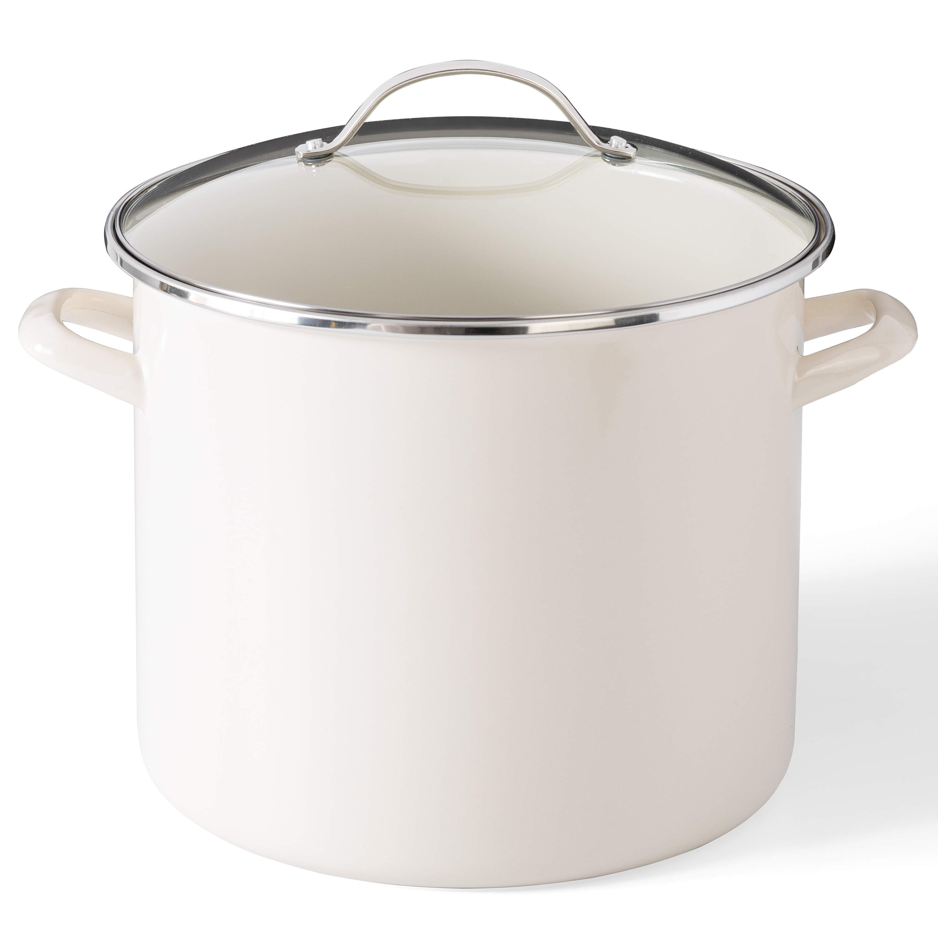Imusa 4Qt Enamel Blue Stock Pot with Matching Lid