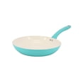 thumbnail image 1 of Martha Stewart Everyday Rexford 8 Inch Ceramic Nonstick Aluminum Frying Pan in Teal, 1 of 6
