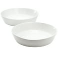 thumbnail image 1 of Martha Stewart Everyday Selma 2 Piece 8 Inch Fine Ceramic Dinner Bowl Set in White, 1 of 5