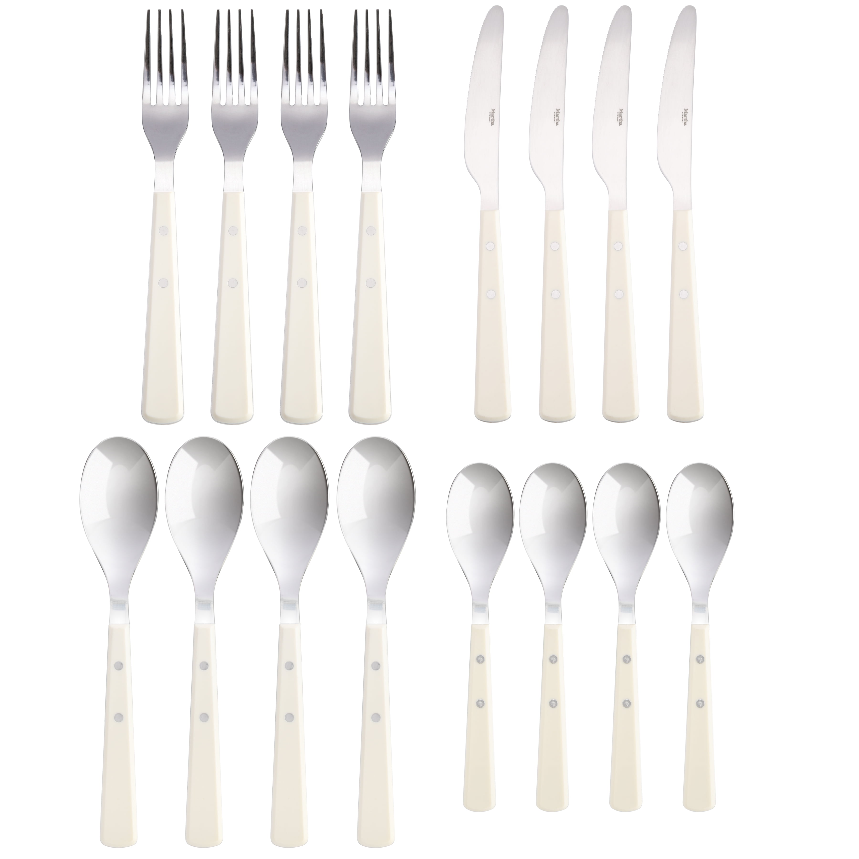 Martha Stewart Charles 20-Piece Stainless Steel Flatware Set - 20587609