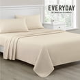 thumbnail image 1 of Martha Stewart Everyday Ultra Soft Washed Microfiber Twin/Twin XL College Dorm Sheets Set, 3 Piece Set, 1 Fitted, 1 Flat & 1 Pillowcase, Deep Pocket, Durable & Lightweight Twin Bedding, Oyster, 1 of 6