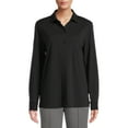 thumbnail image 1 of Martha Stewart Everyday Women's Knit Button Down Long Sleeve Shirt, 1 of 5