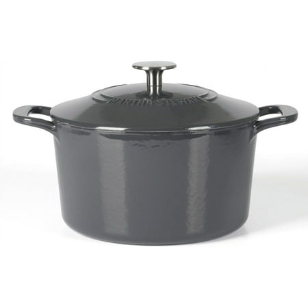 Martha Stewart Gatwick 4 Quart Enamel Cast Iron Dutch Oven - Grey