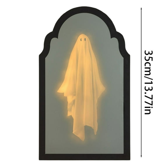 Martha Stewart Ghost Mirror for Halloween, Martha Halloween Decorations Stewart Light Up Spooky Ghost Decor for Home Outside Porch Garden Yard Lawn Party Decorations Large Stand Mirror