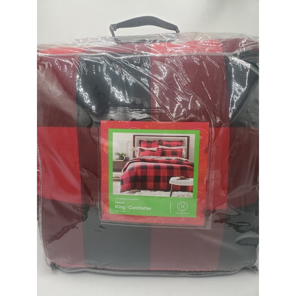 Martha Stewart Holiday Collection Comforter Flannel Buffalo Plaid King