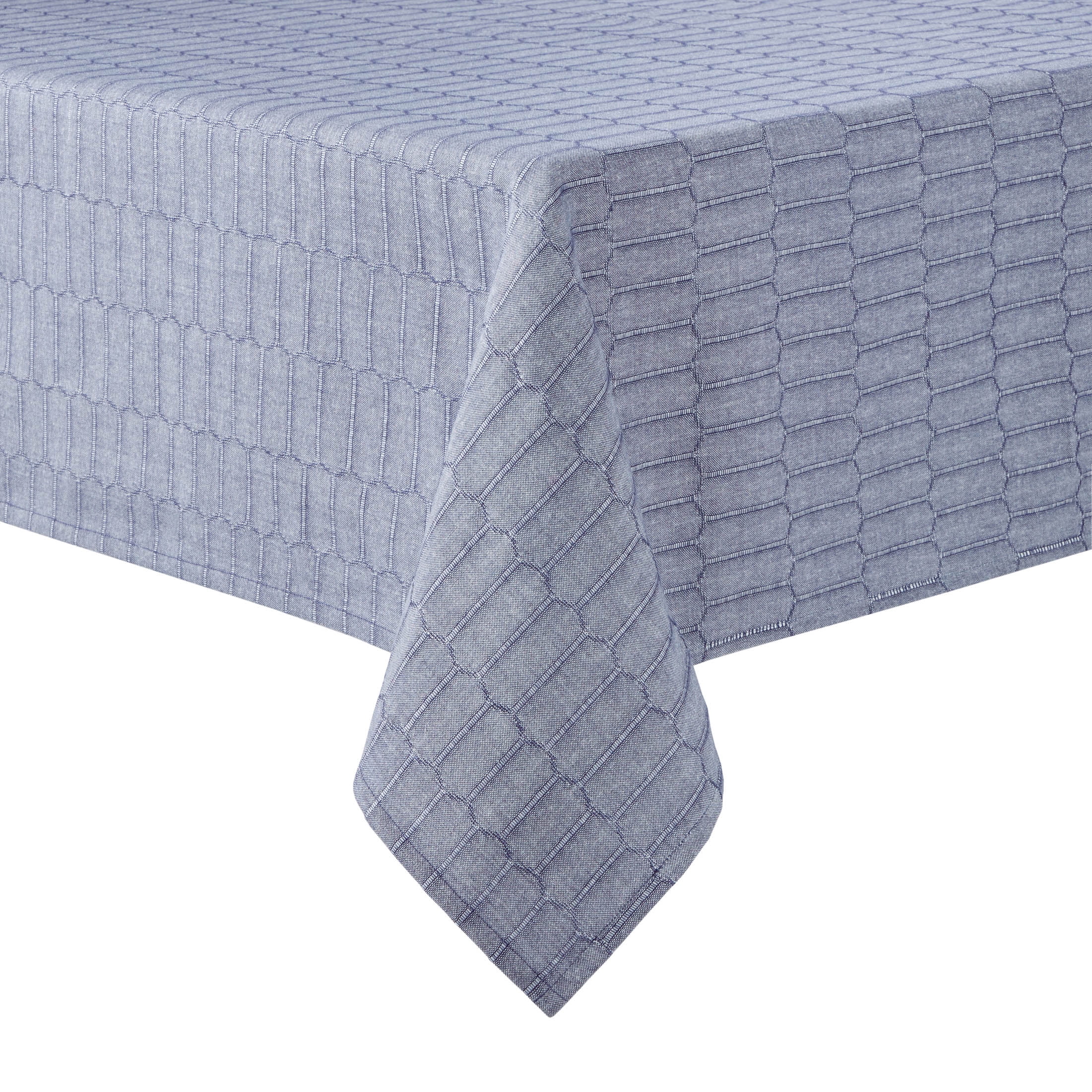 Gray Cotton Blend Rectangular Tablecloth, 60"x120"