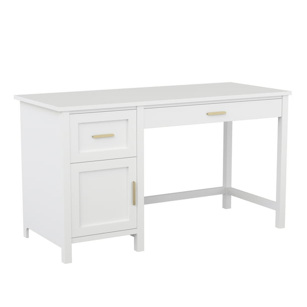 Martha Stewart Hutton Shaker Style Home Office Desk with Storage in