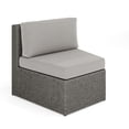 thumbnail image 1 of Martha Stewart Indoor-Outdoor Modular Patio Curved Sectional Sofa Seat in Gray Rattan Wicker with Gray All-Weather Cushions, 1 of 13