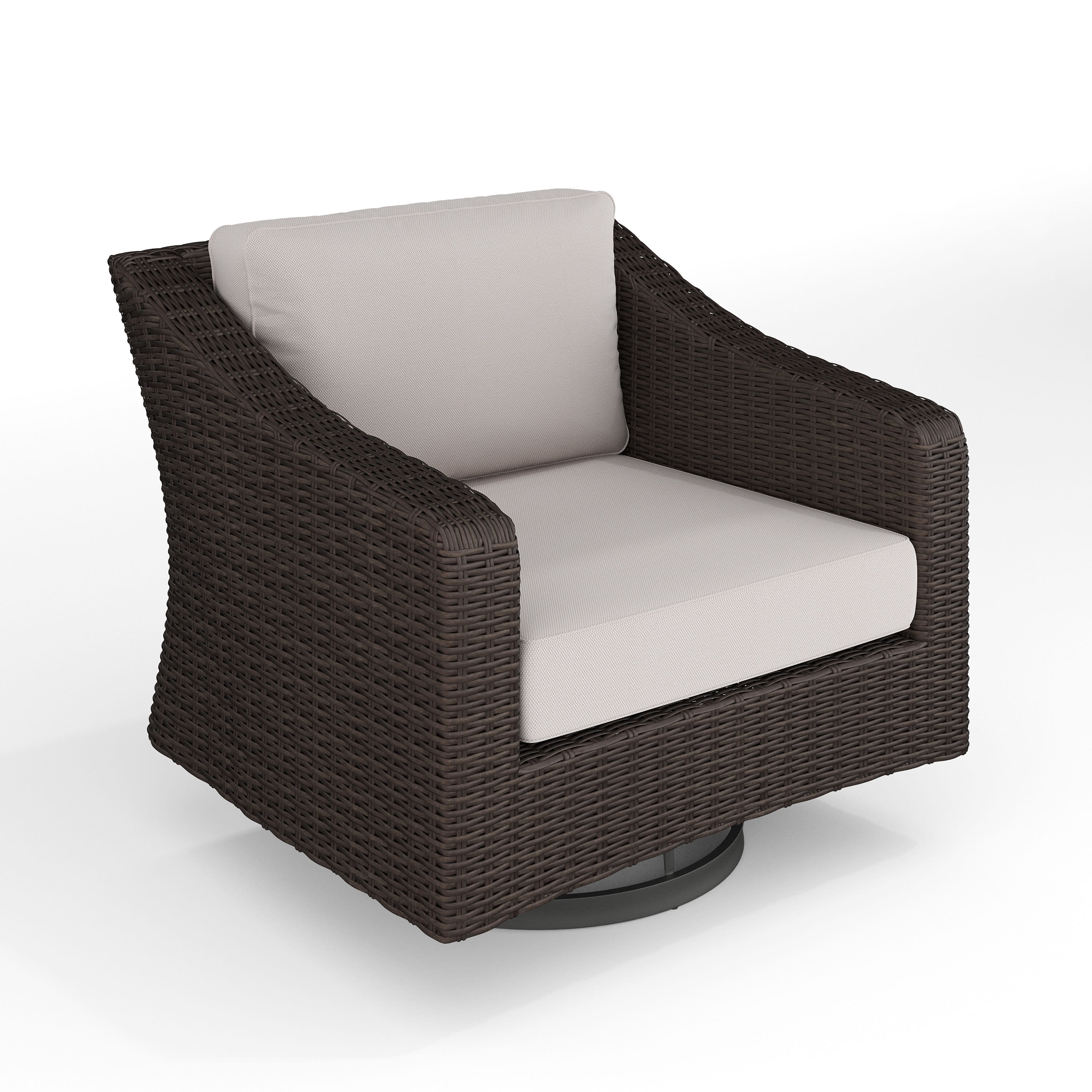 Martha Stewart Indoor-Outdoor Patio Chair in Brown Rattan Wicker with ...