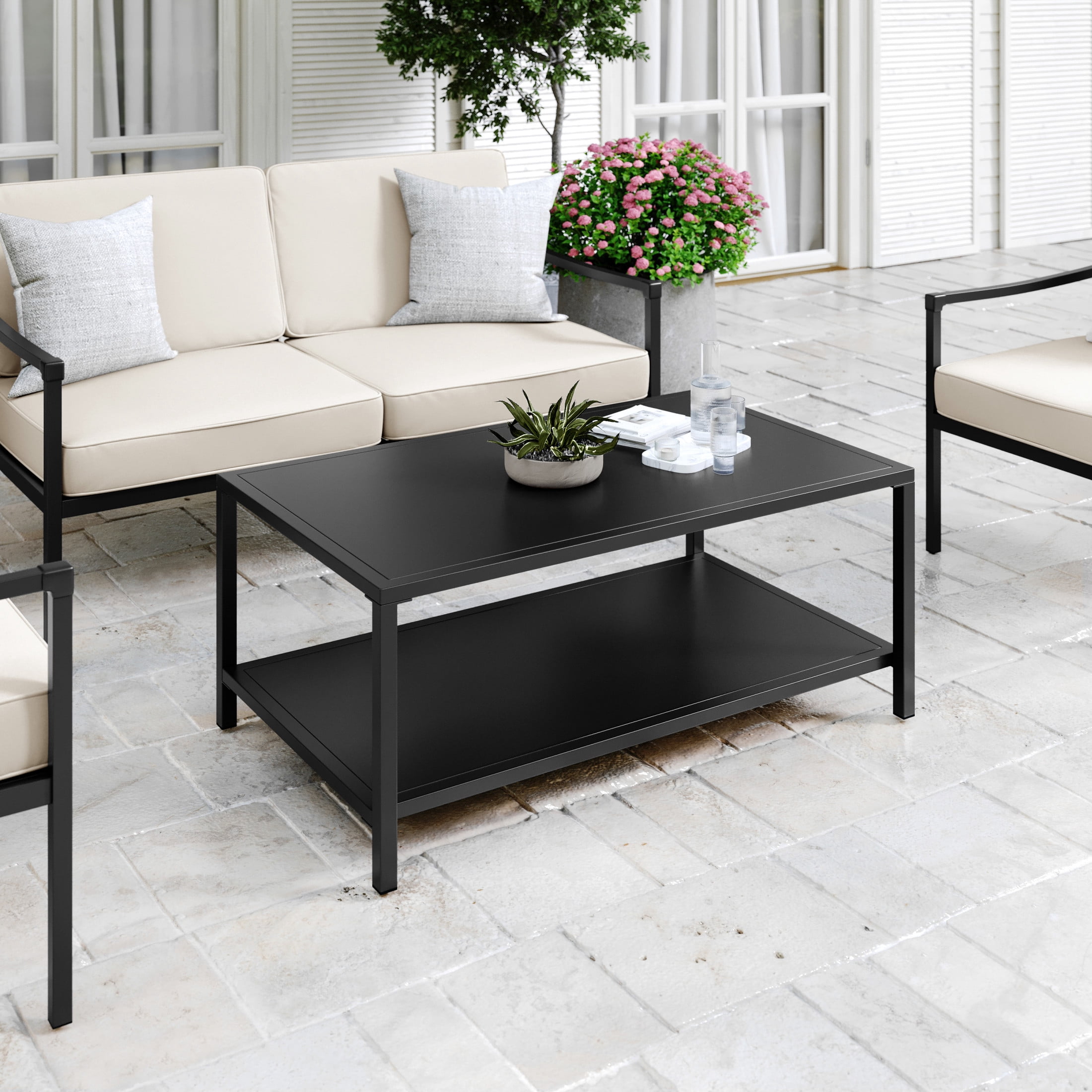 【ソファーテーブルセット】WTW MARVERICKS COFFEE TABLE Martha Stewart Indoor-Outdoor Patio Coffee Table, 26