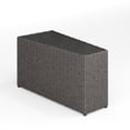 thumbnail image 1 of Martha Stewart Indoor-Outdoor Tapered Patio Side Table with Inset Tempered Glass Top in Gray Rattan Wicker, 1 of 13