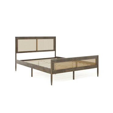 Martha Stewart Amelia Full Upholstered Platform Bed with Curved ...