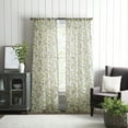 thumbnail image 1 of Martha Stewart Kensington Garden Print Curtain Panel Pair, Pink, Pole Top, Light Filtering, Indoor, Adult, 2 Piece Set, 37" x 84", 1 of 7