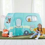 Martha Stewart Kids' Camper Play Tent: Boys and Girls Large Folding Playhouse for Playroom, Toddler Indoor Pretend Camping Tents