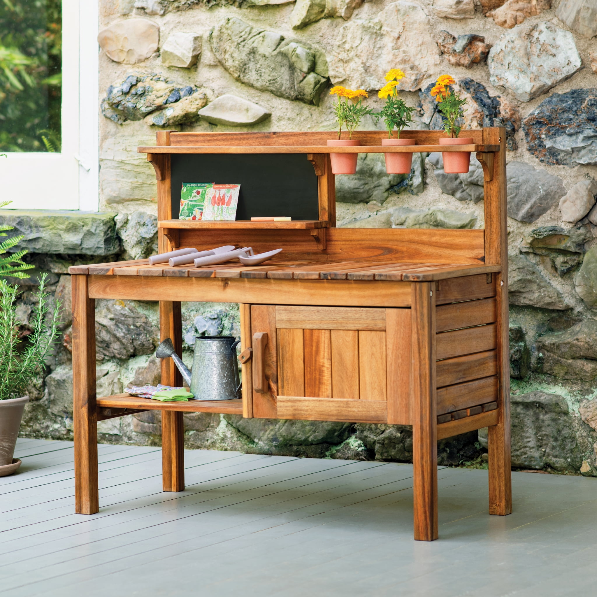 Martha Stewart Kids Outdoor Potting Bench: Wooden Gardening Set
