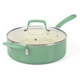 thumbnail image 1 of Martha Stewart Kitchen 4.5 Quart Nonstick Ceramic Saute Fry Pan with Lid, 1 of 13