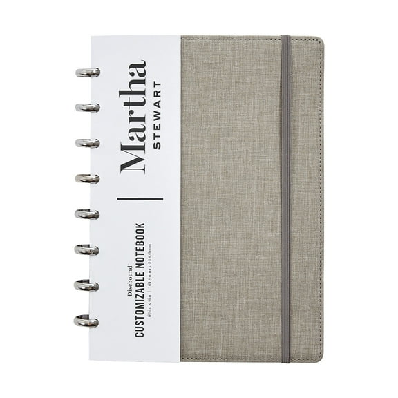 Martha Stewart Linen Junior Discbound Notebook MS102E