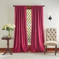 thumbnail image 1 of Martha Stewart Lucca Velvet Blackout 50"W x 95"L, Pomegranate Red, Set of 2 Indoor Curtain Panels, Polyester, Adult, 1 of 15
