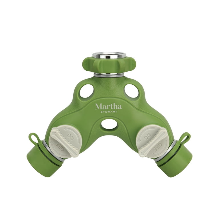 2-Way Metal Garden Hose Tap Adapter Y-Splitter 2-Way Metal Garden Hose Tap Adapter Y-Splitter