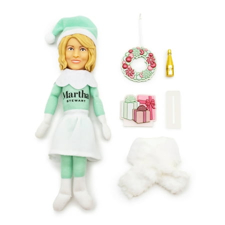 Martha Stewart Martha on The Mantle Christmas Green Plush Figurine, 10.5"