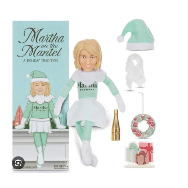 Martha Stewart Martha on a Mantle 2024 Christmas Elf Doll, 12” Small