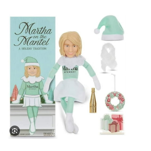 Martha Stewart Martha on a Mantle 2025 Christmas Elf Doll, 12” Small