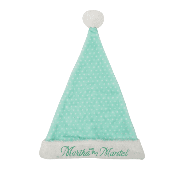 Martha Stewart Martha on The Mantel Green Santa Hat