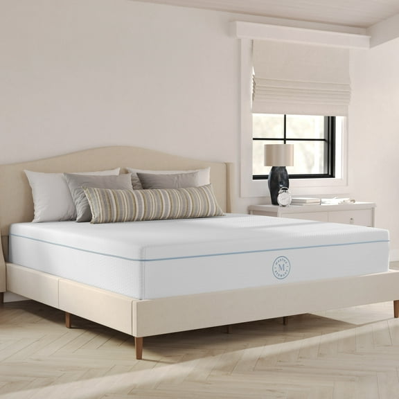 Martha Stewart  Medium Support Dual-Action Green Tea Cooling Memory Foam Mattress in a Box King - Medium