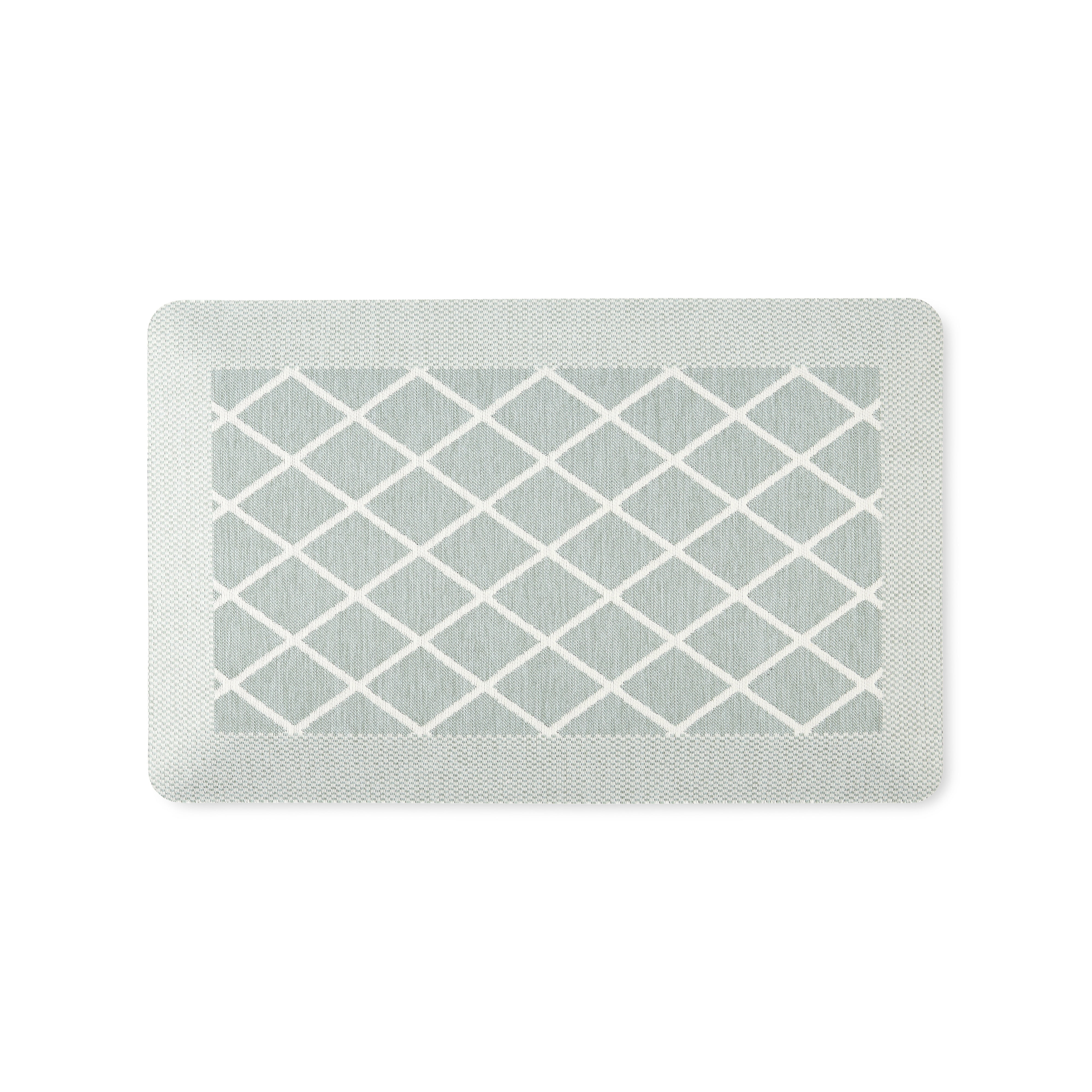 Mint Green Diamond Anti-Fatigue Kitchen Mat 19.6"x32"