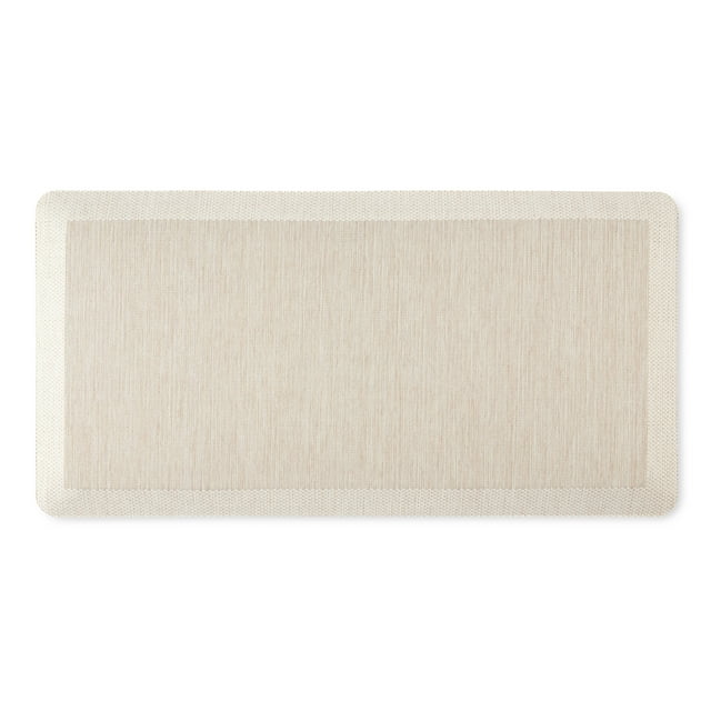 Martha Stewart Mira Modern Heathered AntiFatigue AirInfused Kitchen Mat, Beige, 19.6"x39