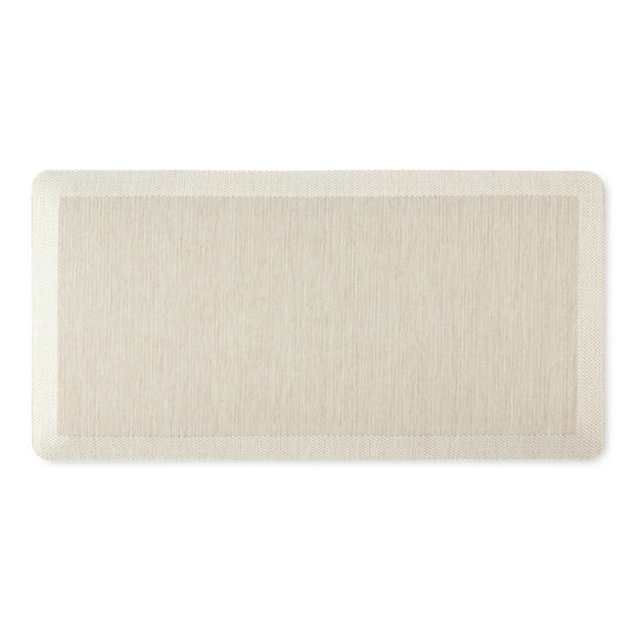 Martha Stewart Mira Modern Heathered Anti-Fatigue Air-Infused Kitchen Mat, Beige, 19.6"x39"