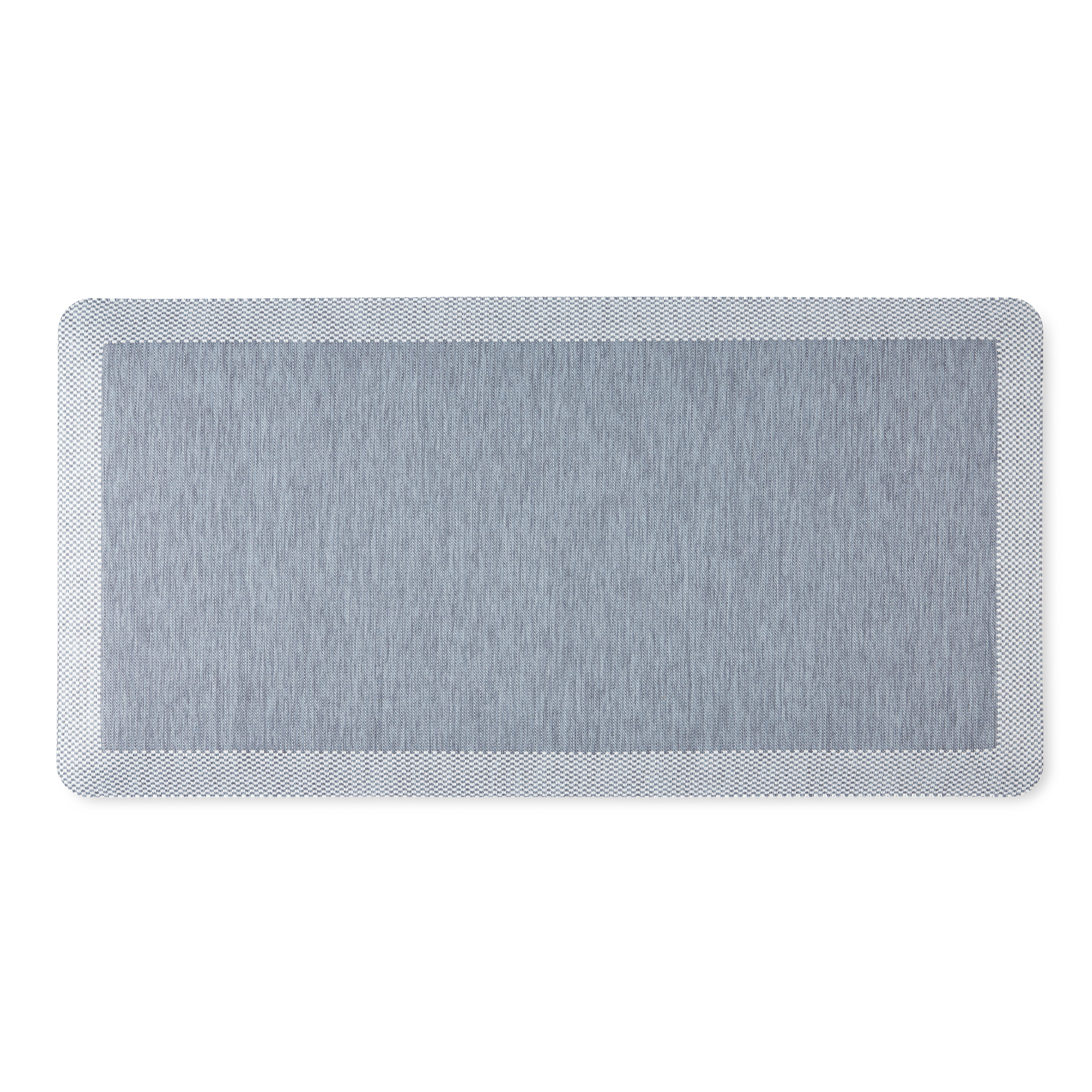 Mira Blue Polyester Anti-Fatigue Kitchen Mat, 19.6" x 39"
