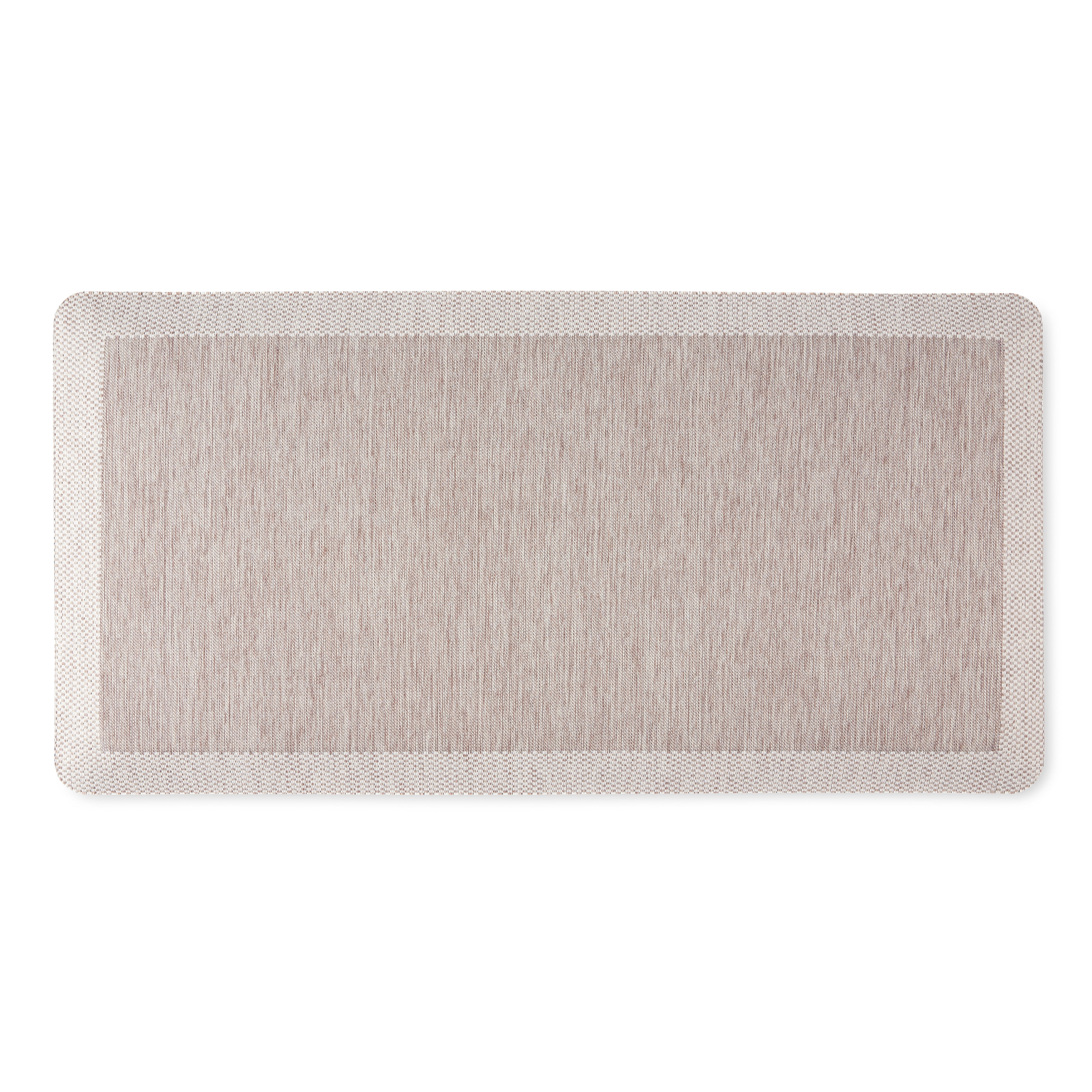 Mira Modern Heathered Beige Anti-Fatigue Kitchen Mat, 19.6"x39"