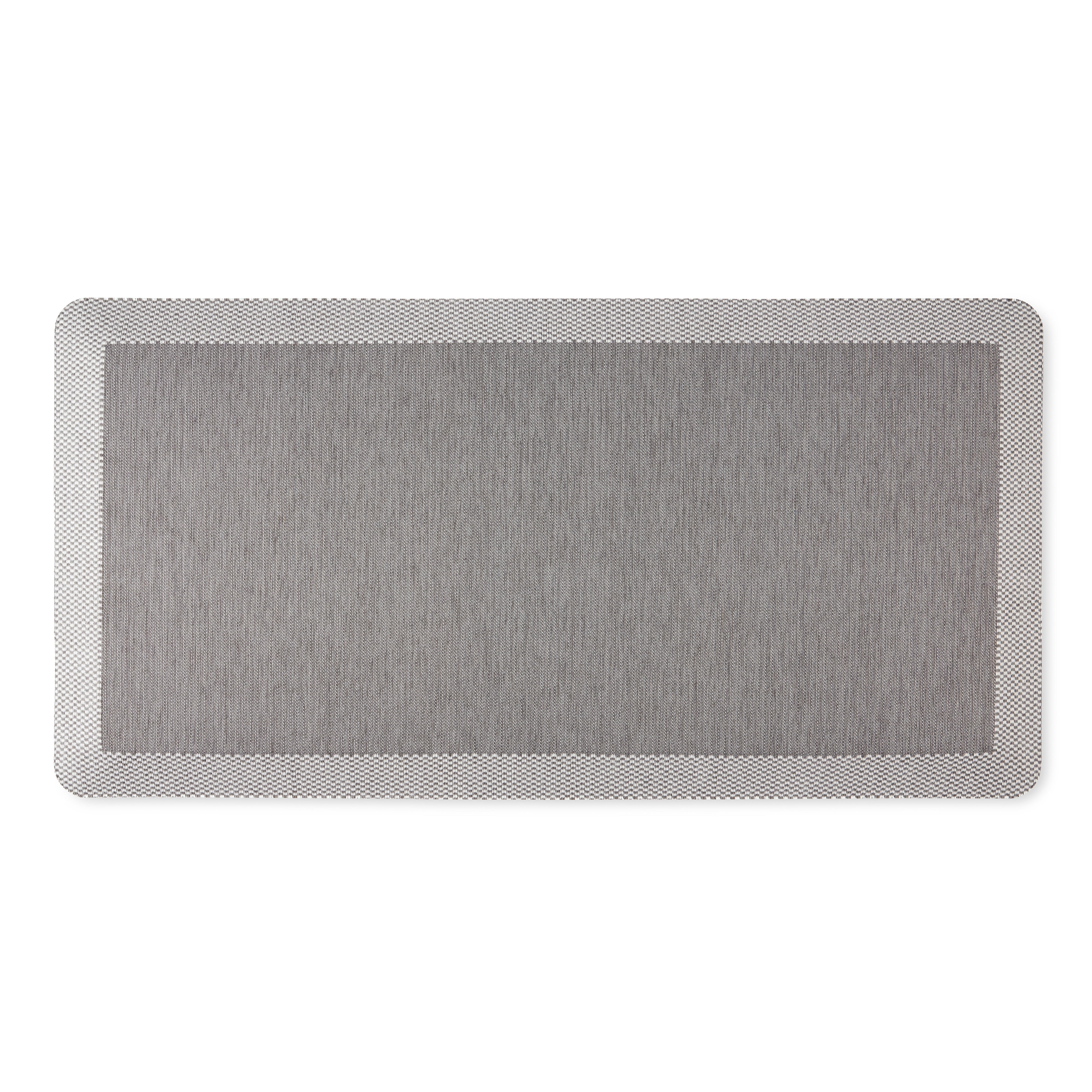 Martha Stewart Mira Modern Heathered Anti-Fatigue Air-Infused Kitchen Mat, Grey, 19.6"x39"