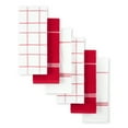 thumbnail image 1 of Martha Stewart Modern Waffle Kitchen Towel Set 6-Pack, Red, 16"x28", 1 of 12